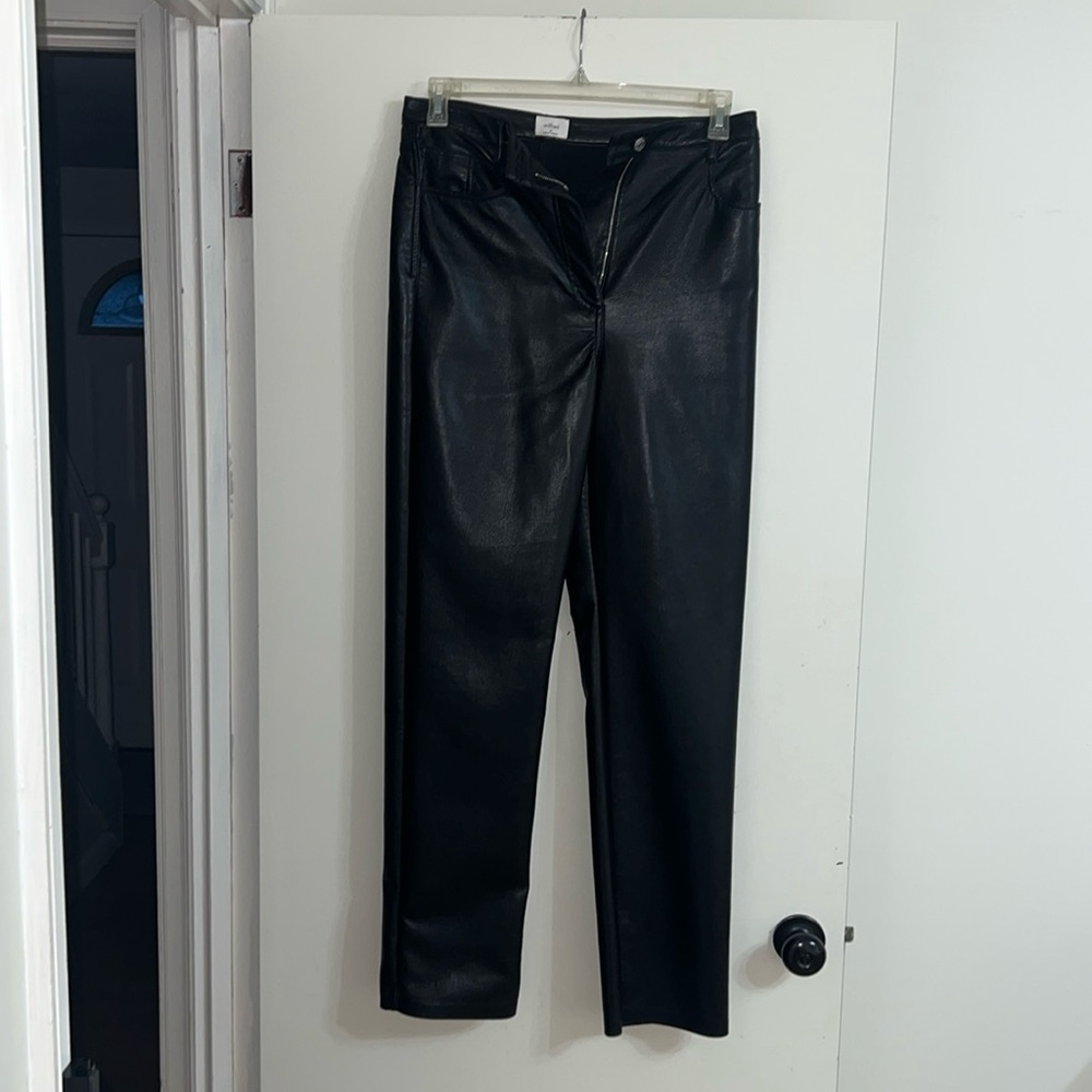 Aritzia Straight leg leather pants